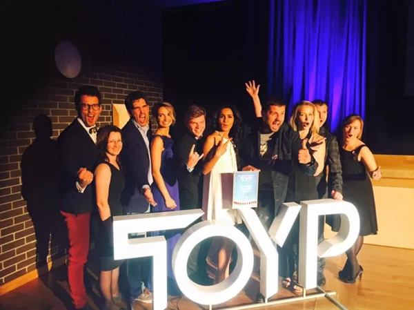 Kopā ar TOYP laureātiem, 2015